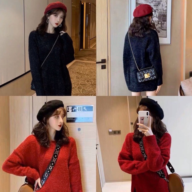 Mũ Nồi Dạ Beret Có Dây Rút Style Hàn Quốc