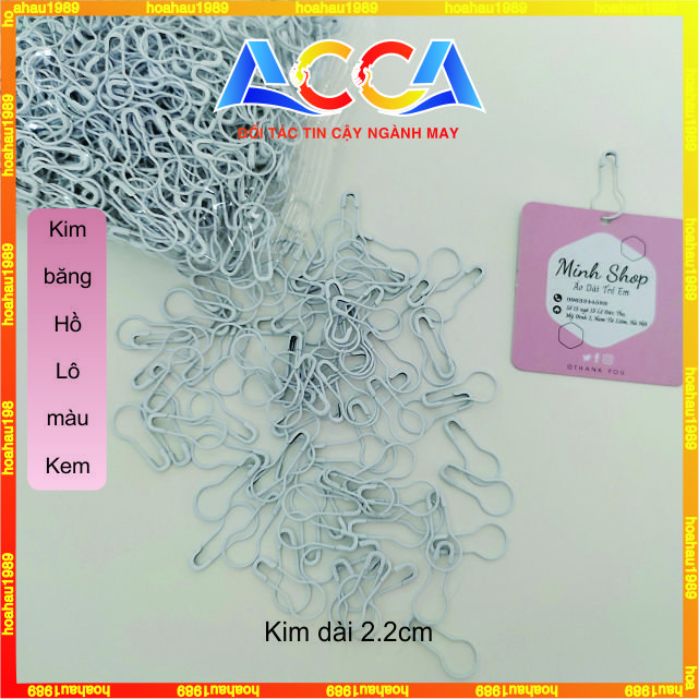 Kim băng cài quần áo_ghim cài áo thời trang loại nhỏ mini, hồ lô đủ màu sắc_950-1.000 cái/hộp, phụ kiện cài Tag mác