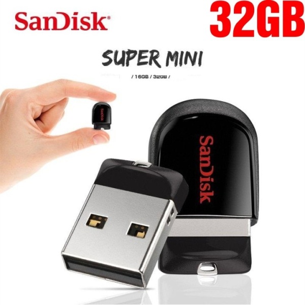 USB 32GB, 16GB Sandisk CZ33 mini siêu nhỏ cho xe hơi Bảo hành 12 Tháng