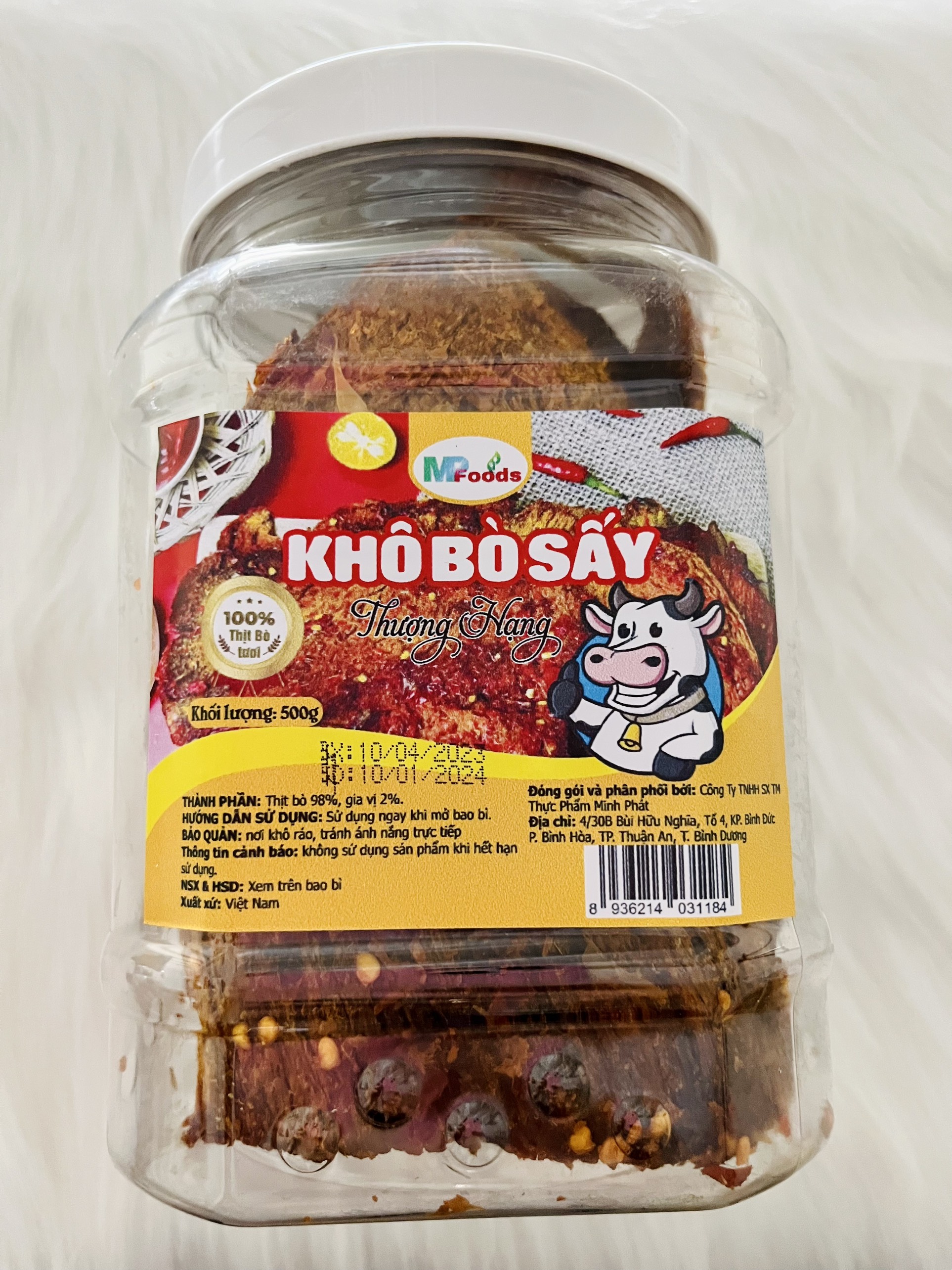 KHÔ BÒ MIẾNG LOẠI 1 - 500GRAM