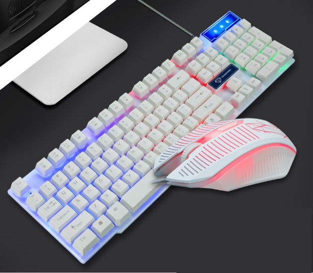 Bộ Bàn Phím Chuyên Game Và Chuột gaming Led 7 màu Divipard GMK-50 MàuTrắng