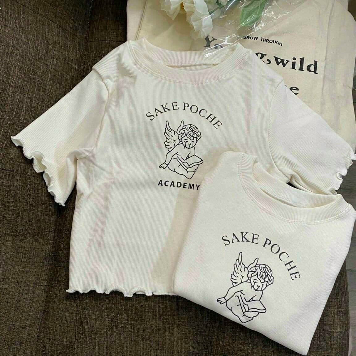 🔥ÁO CROPTOP CUỐN BIÊN ACEDEMY