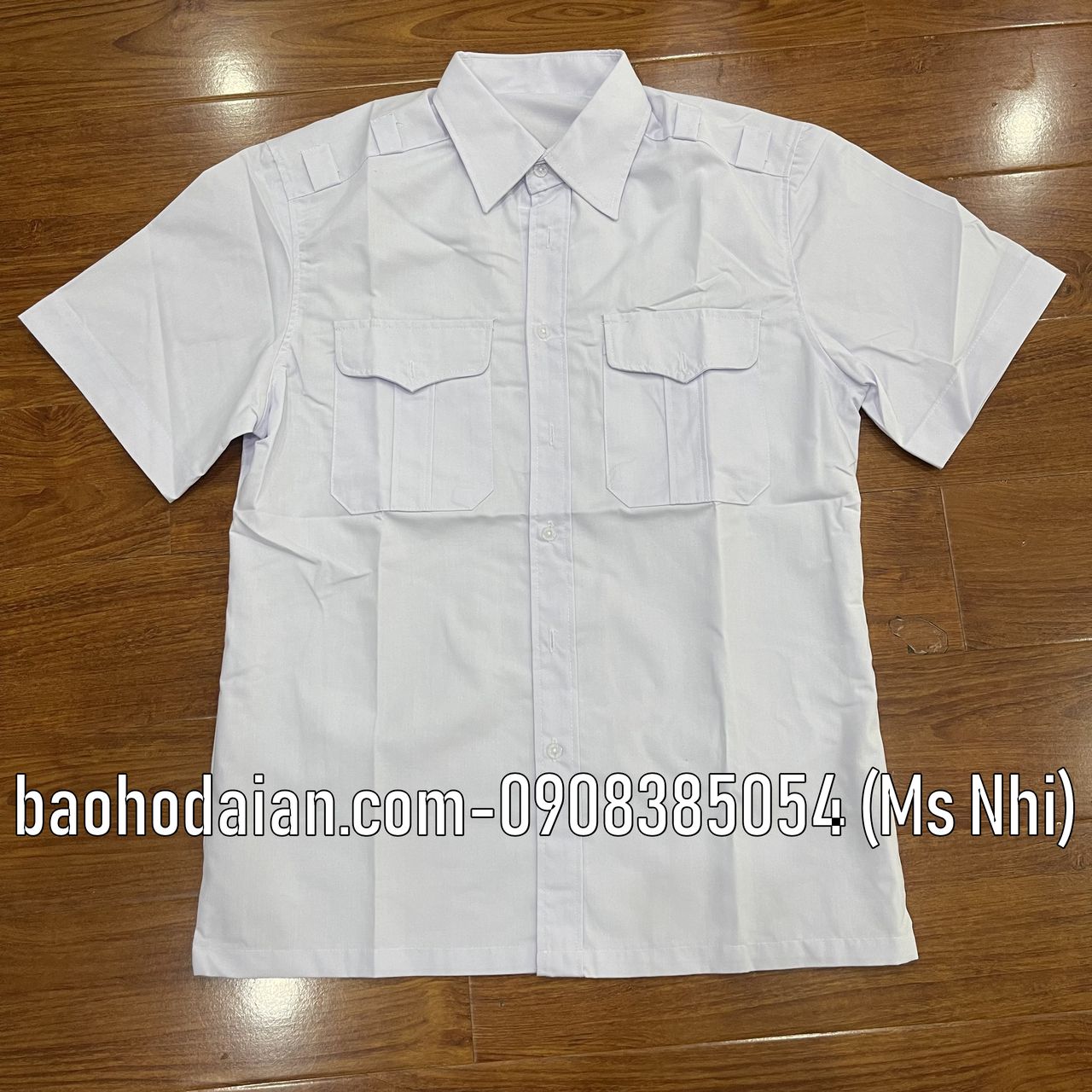 Áo bảo vệ lẻ màu trắng vải si dày dặn