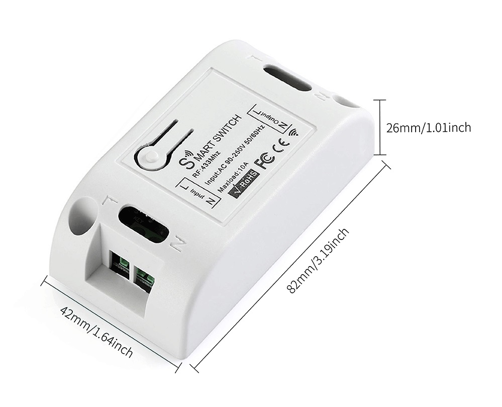 Công Tắc Thông Minh TUYA BASIC RF433mhz + Công Tắc Dán Tường TUYA RF433mhz
