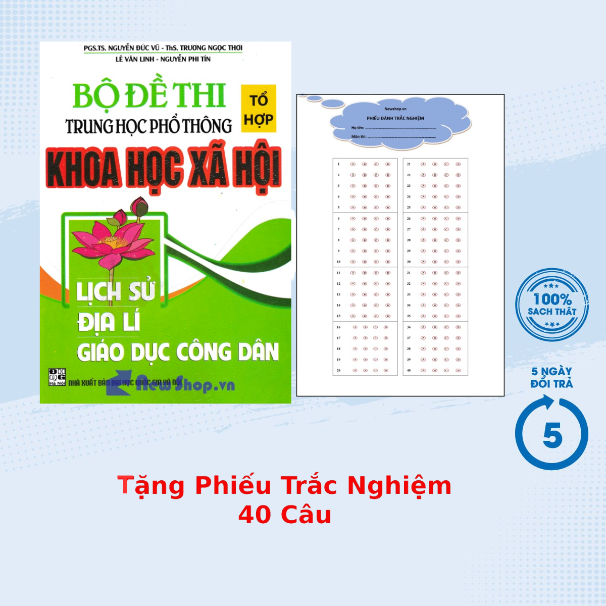 Sách bộ đề thi thpt quốc gia khoa học xã hội - tổ hợp lịch sử - địa lí - gdcd - newshop
