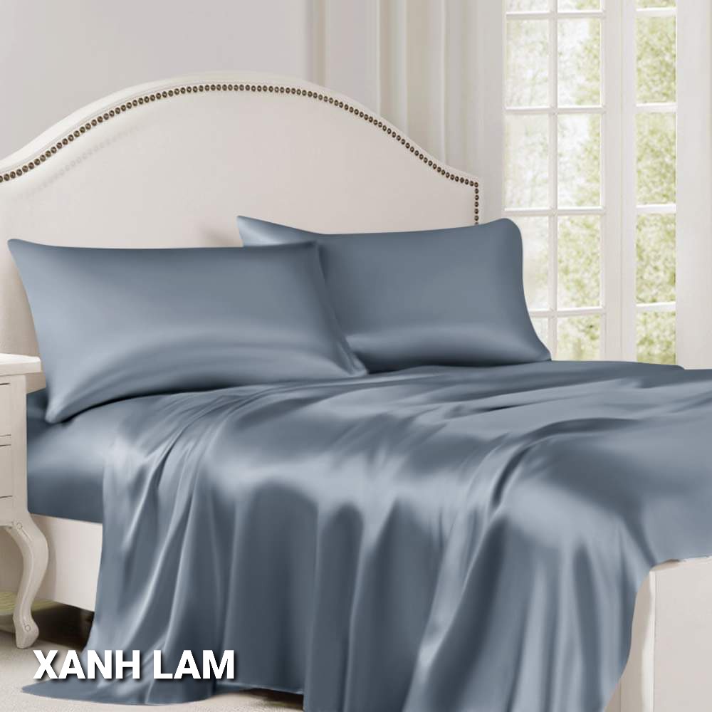 👑 Trọn Bộ Chăn Ga Phi Lụa Thái Tuấn Mềm Mịn, Thoáng Mát - Hàng Cao Cấp
