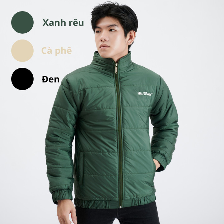Áo Khoác Phao Nam Nữ Logo Thêu ON WHITE Chần Bông Siêu Nhẹ Cực Ấm CADO SHOP