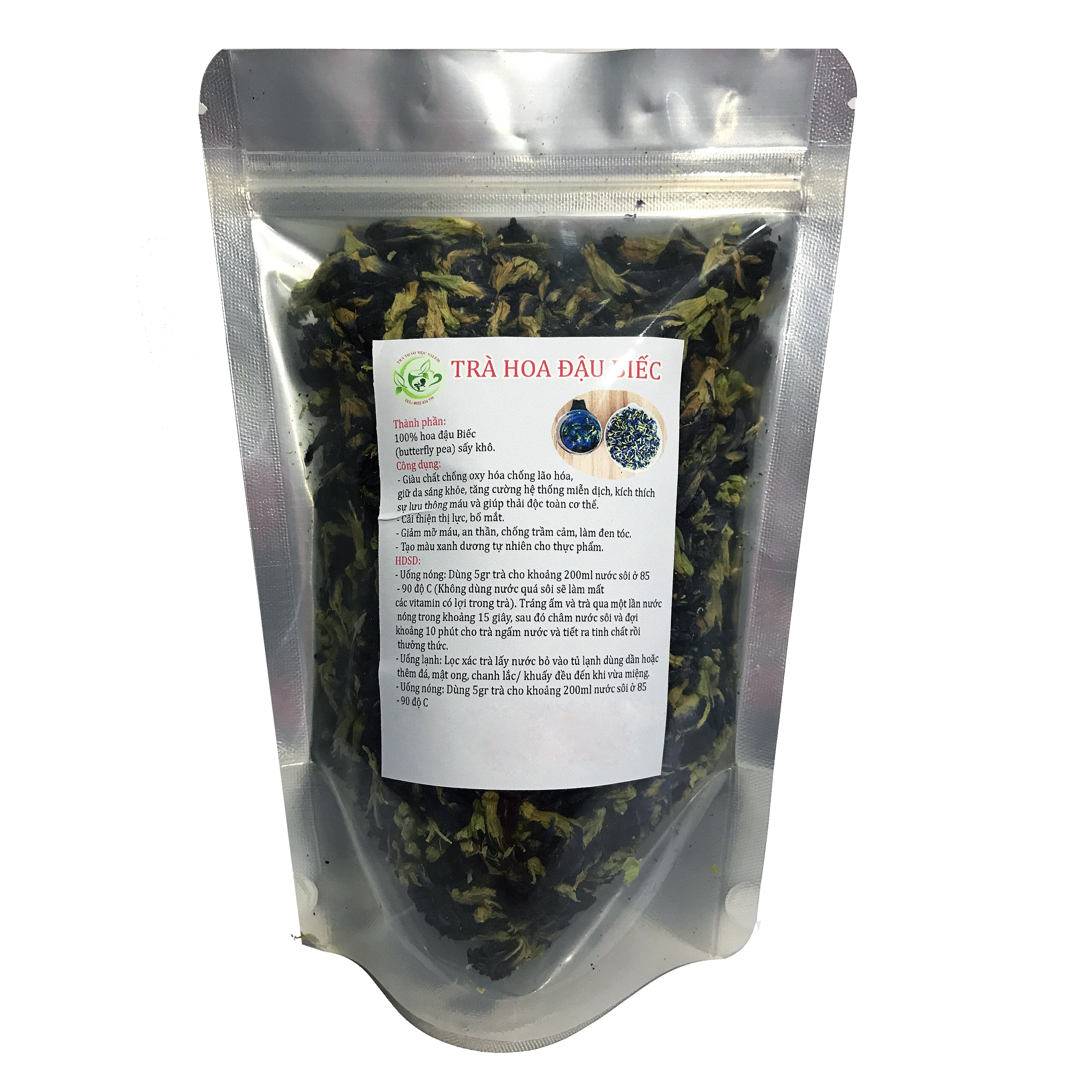 [HCM]Trà Hoa Đậu Biếc Thái Lan 50Gr Bổ Mắt - Giải Nhiệt - Chống Lão Hoá