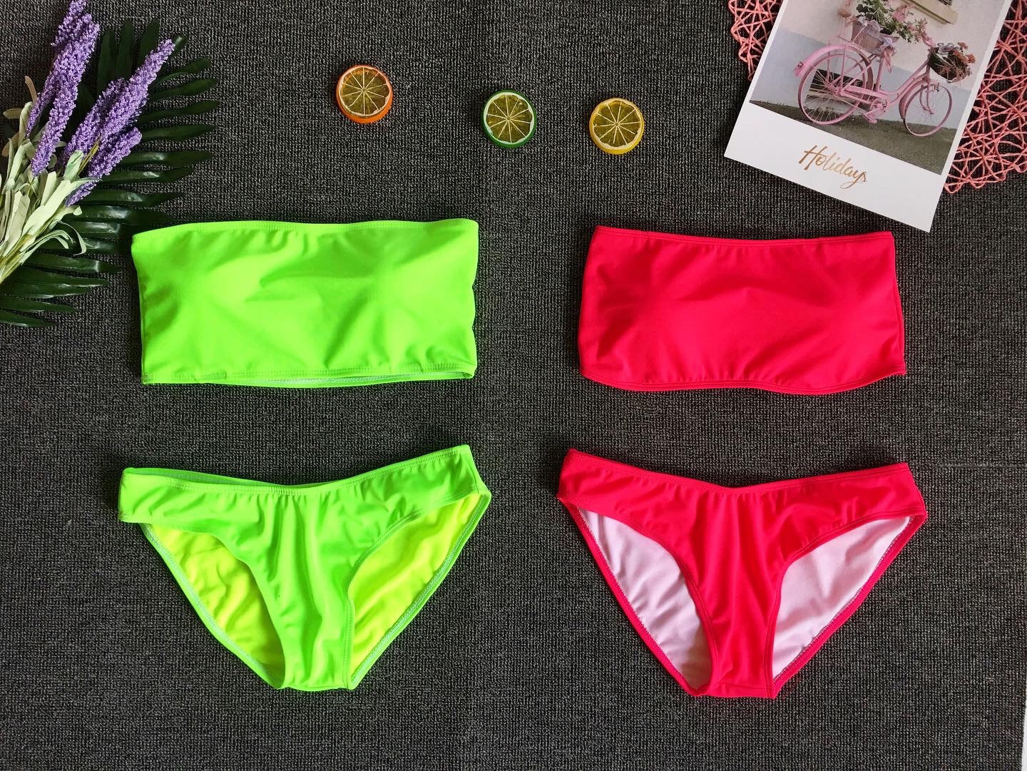 Bikini form áo ống dạ quang (2 màu)