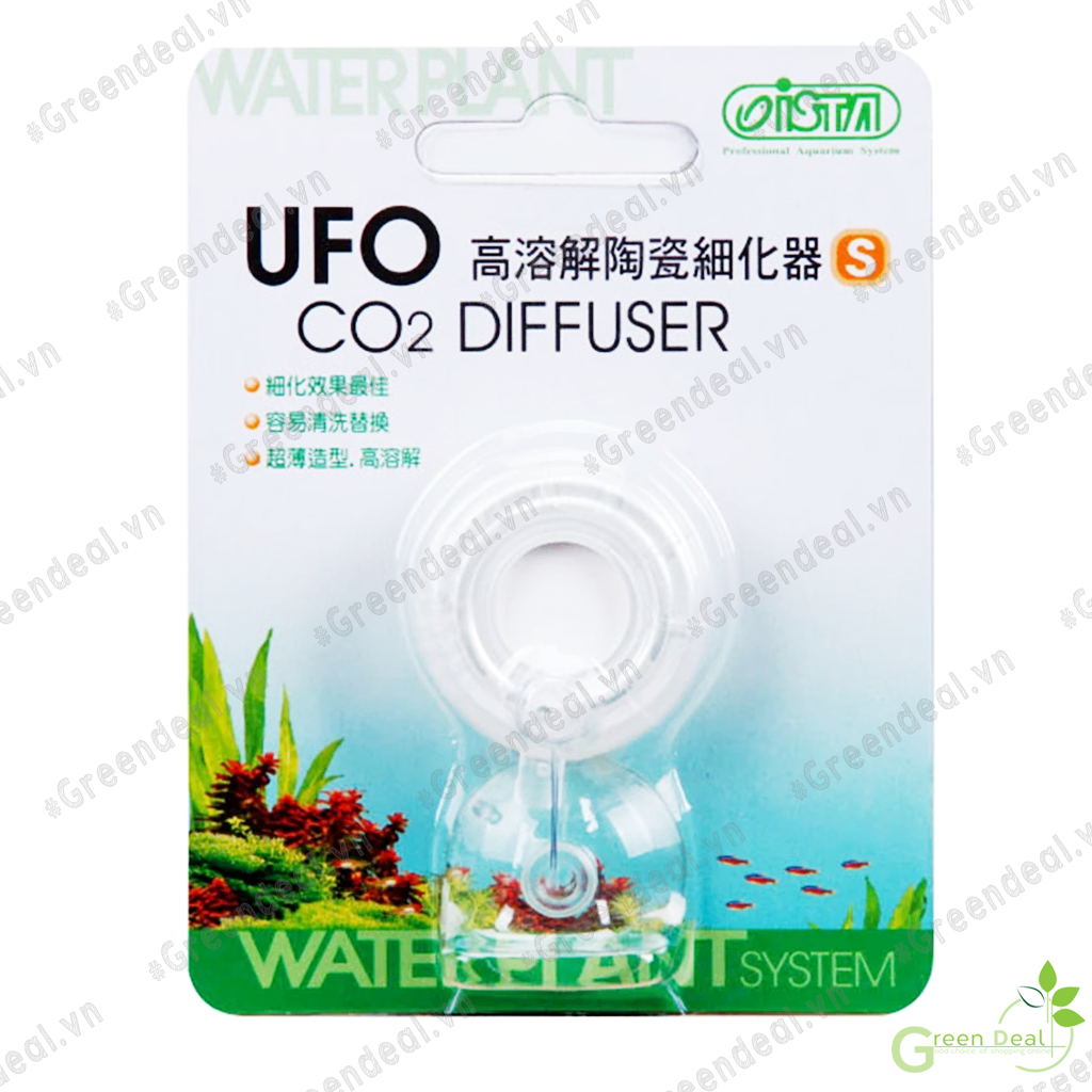 ISTA - UFO CO2 Diffuser (Size S) | Cốc sủi CO2 siêu mịn cho hồ cá thuỷ sinh