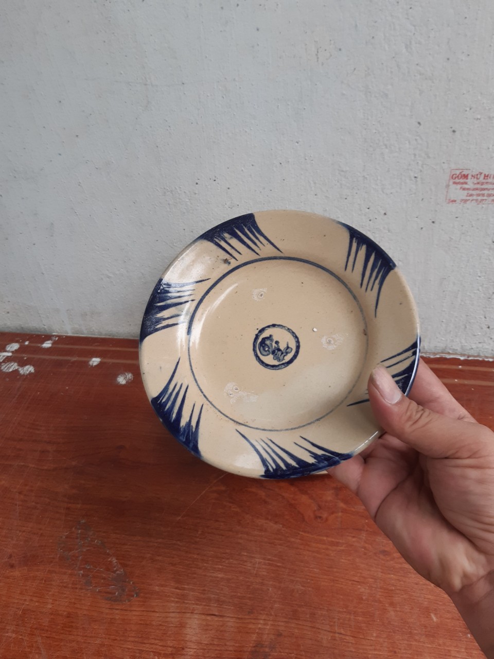 Đĩa sành kiểu xưa 17 cm 5 cái ( gốm sành )