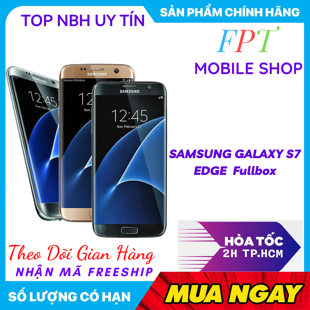 [HCM]Điện thoại Samsung Galaxy S7 Edge 2 Sim Màn Cong Ram 4Gb