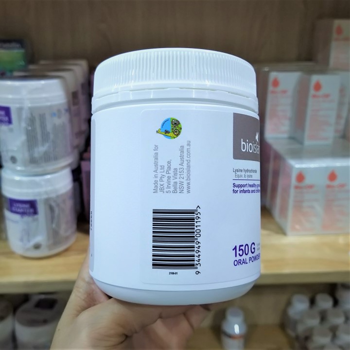 Lysin bột Bioisland Lysine Starter for Kids 150g
