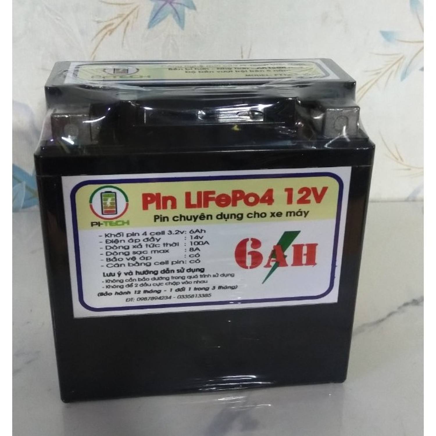 ẮC QUY - PIN LITHIUM THÔNG MINH PI-TECH V4 ( Khởi động xe máy- DREM)