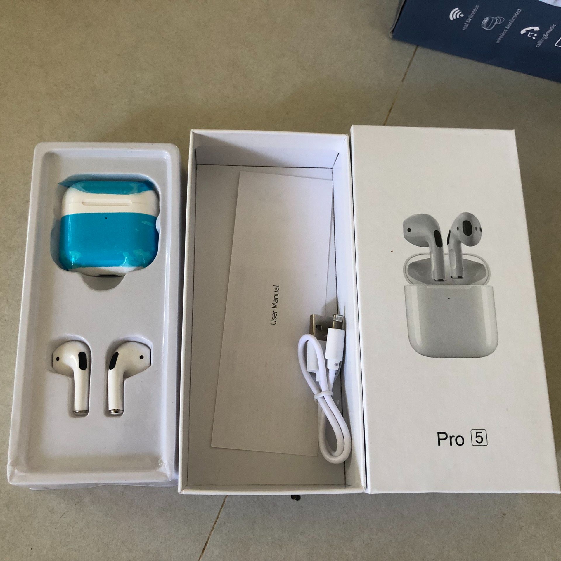 [FULL BOX] Tai nghe Bluetooth Pro 5 TWS thiết kế nhét trong mini dành cho điện thoại Android iPhone