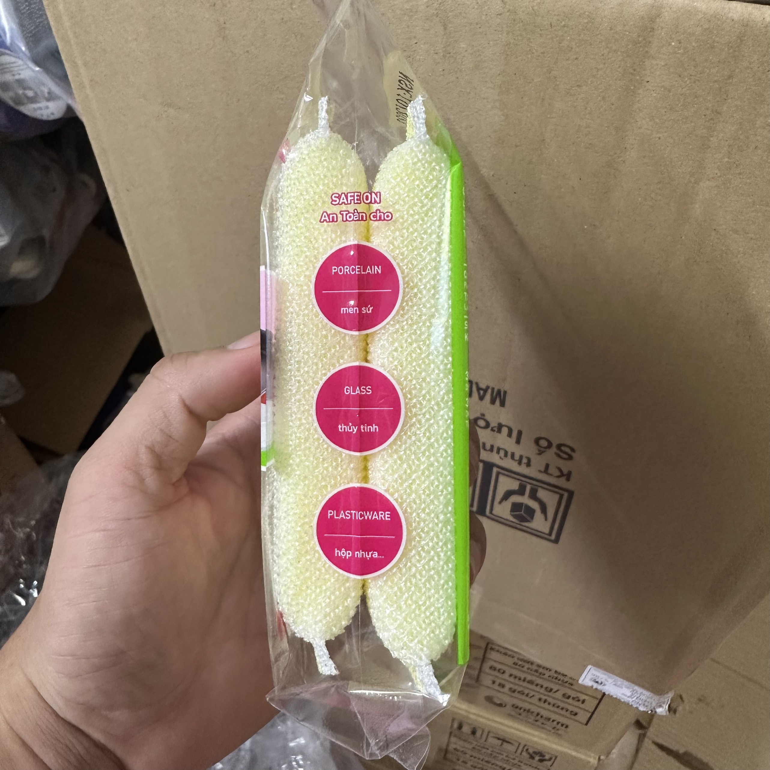 Set 2 Miếng rửa chén bát miếng rửa chén lưới Scotch-Brite