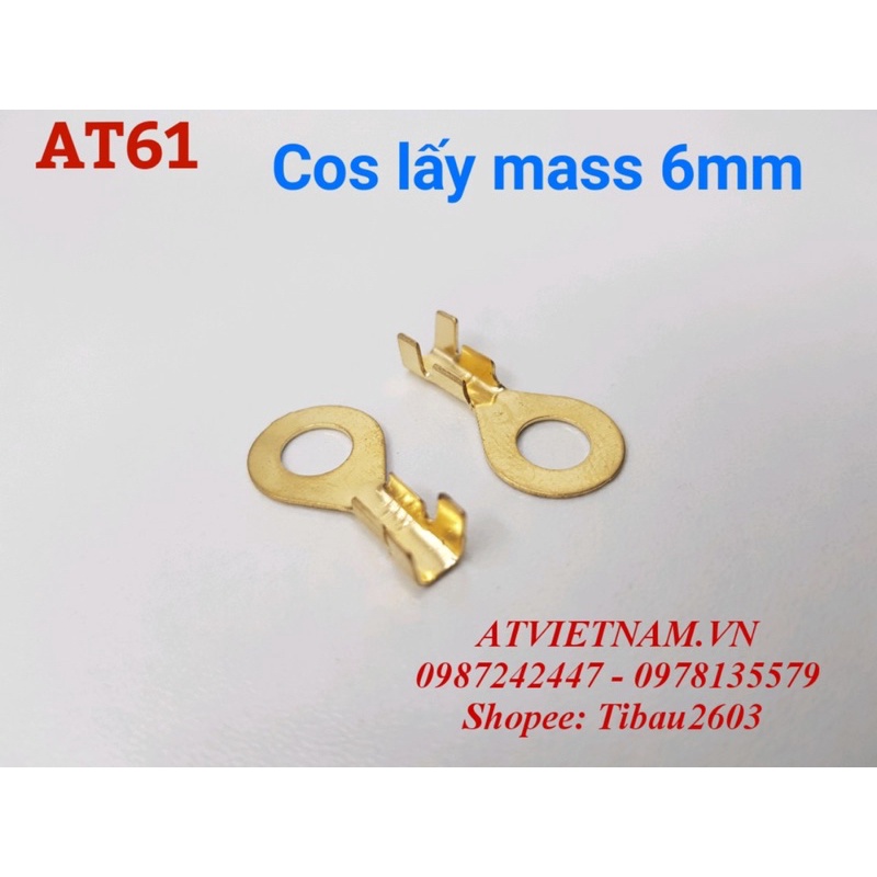 Cos lấy MASS 6mm, Đầu cos xe máy - AT61 (1 bịch 50 cái)