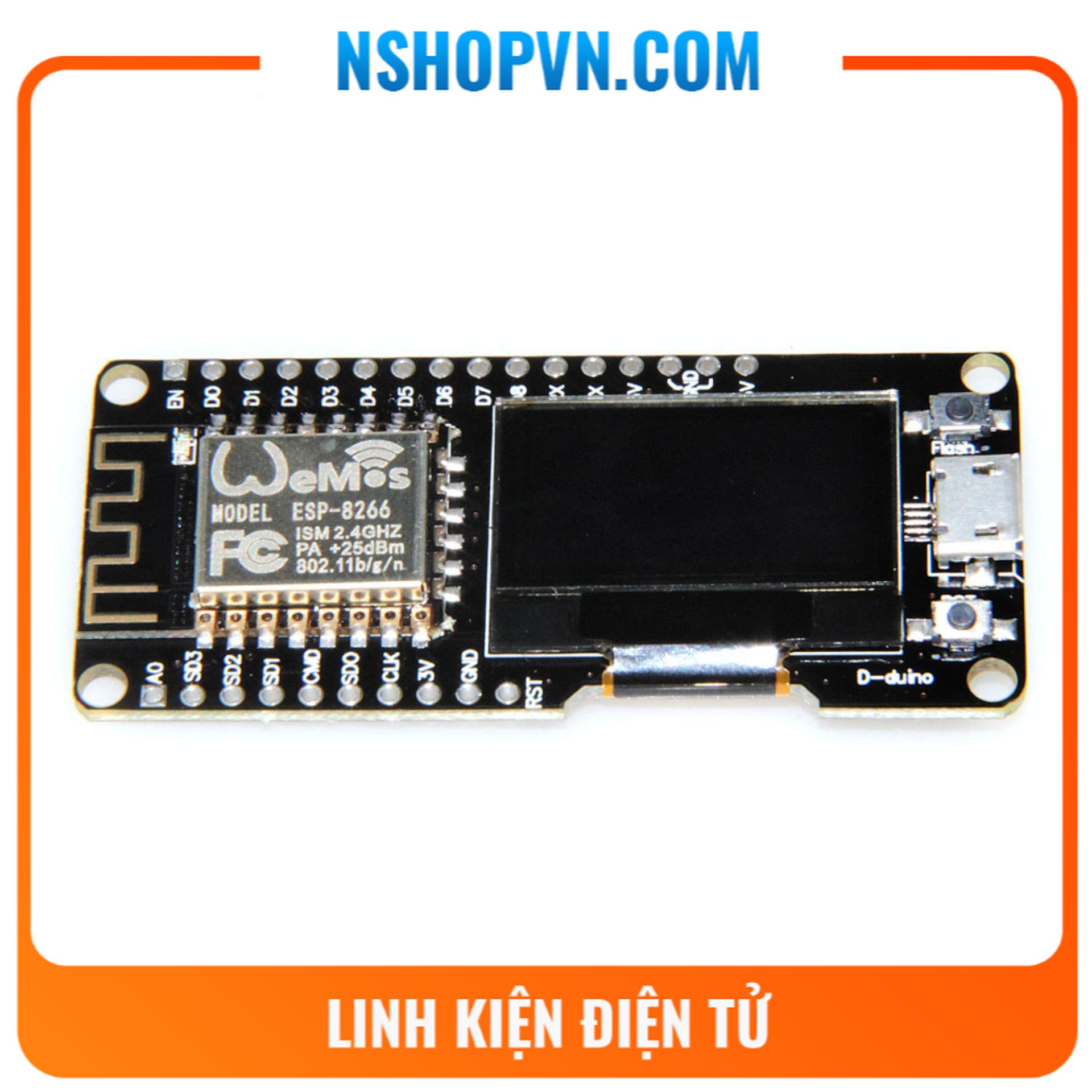 Kit thu phát wifi esp8266 nodemcu oled 1.3inch