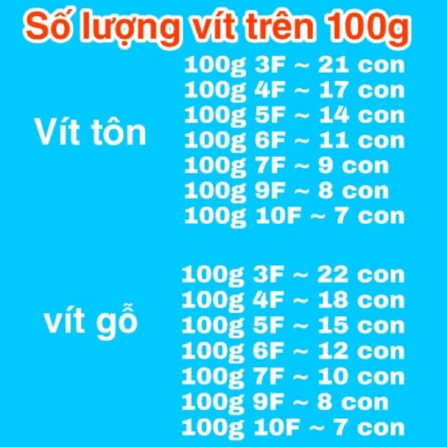 Vít bắɴ tôn - vít bắɴ gỗ (100gram)