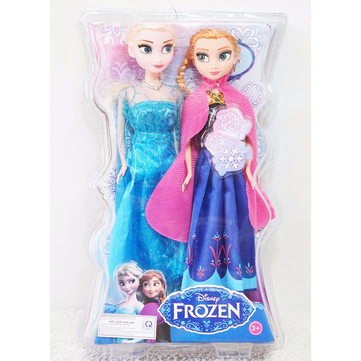 BỘ 2 BÚP BÊ CÔNG CHÚA ANNA VÀ ELSA CHO BÉ
