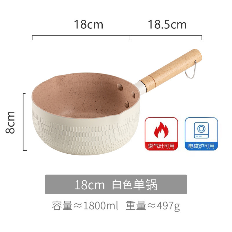 Chảo lòng sâu chống dính vân đá kích thước 18cm