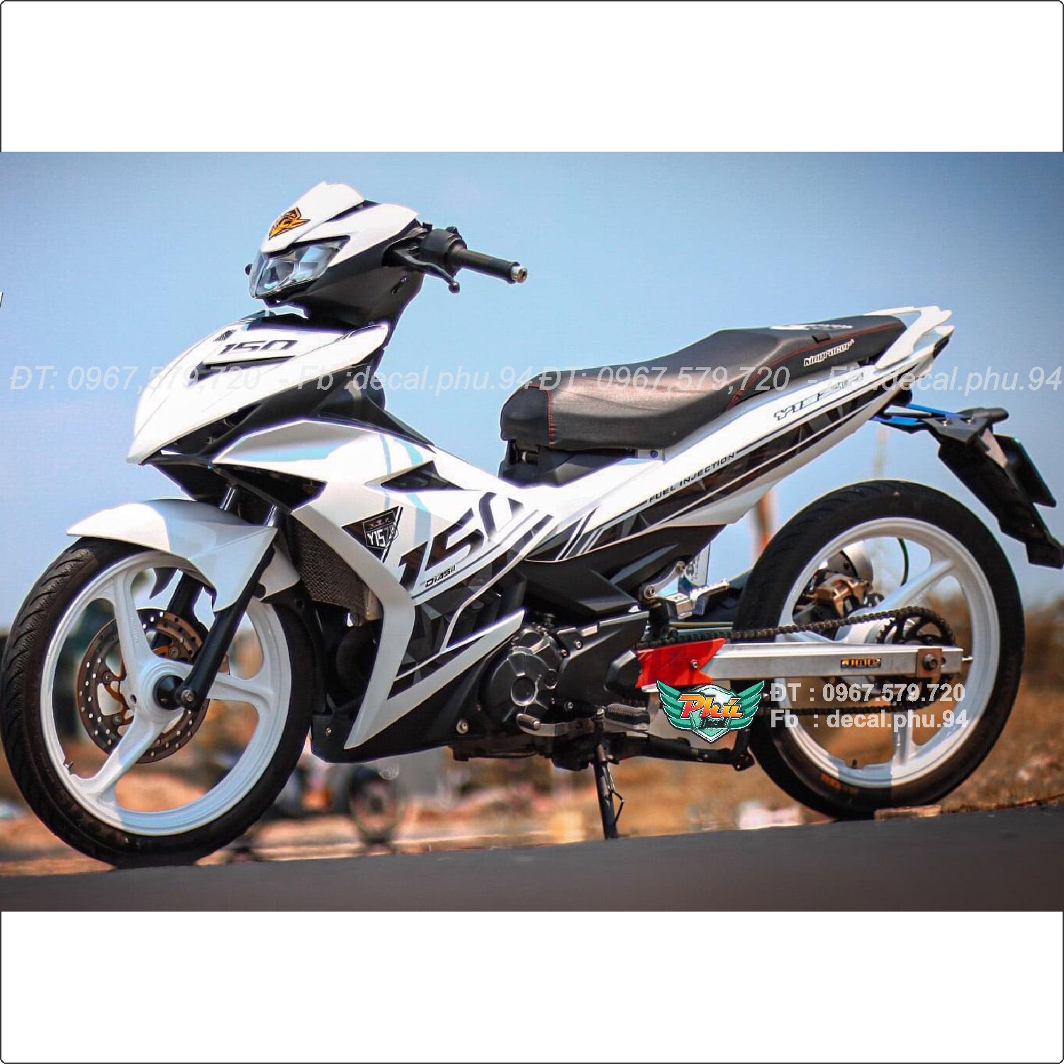 Tem rời Exciter 150 Y15Zr Trắng đen in trong (K)