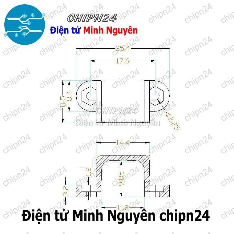 [1 cái] (F98) Gá giữ Động cơ N20 Trắng
