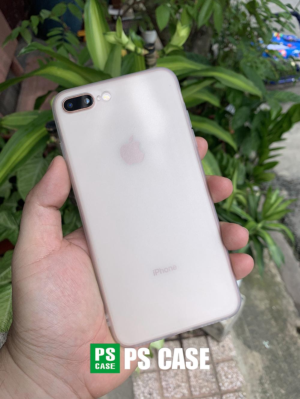 Ốp lưng viền dẻo trong sần nhám iPhone 7 PLUS - iPhone 8 Plus - PS CASE phân phối