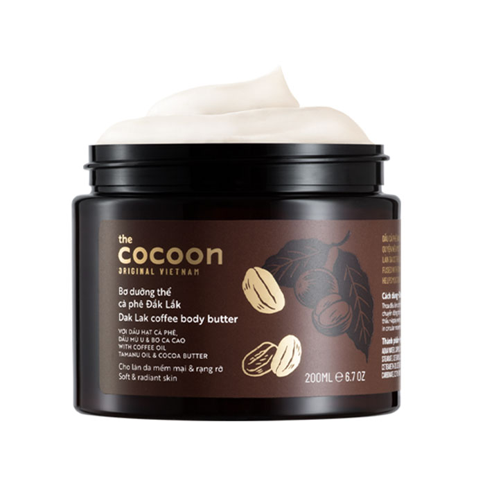 [HCM]Bơ Dưỡng Thể Cà Phê Đắk Lắk Cocoon 200ml