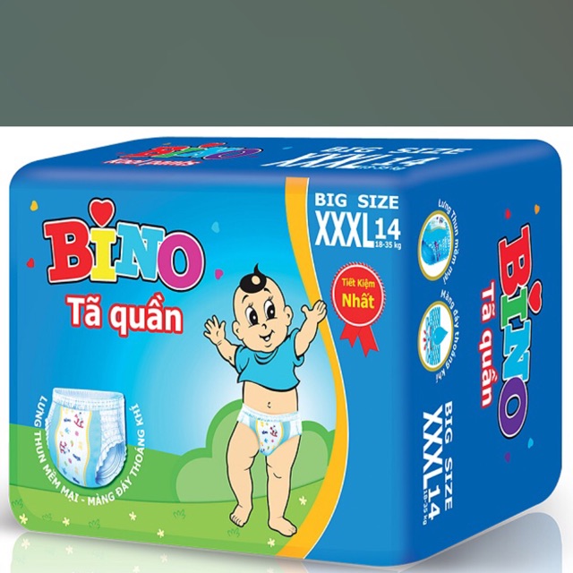 Tã quần bino big size XXXL14 ( 18-35kg )
