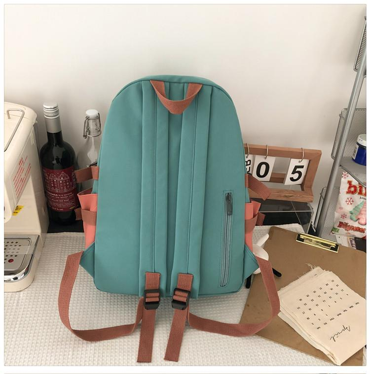 Balo Guofei vải chống thấm phối màu tặng móc khóa vịt bông siêu xinh