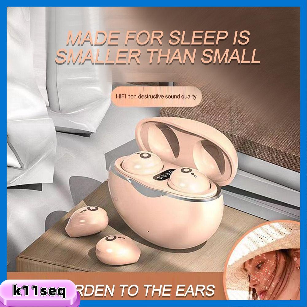 K11SEQ New For iPhone Android Charging Box Earplug Noise Reduction Mini Invisible Bluetooth 5.3 Wireless Headset Headphones