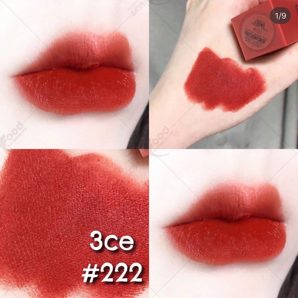 Son 3CE mood recipe 2017 màu đỏ đất 222