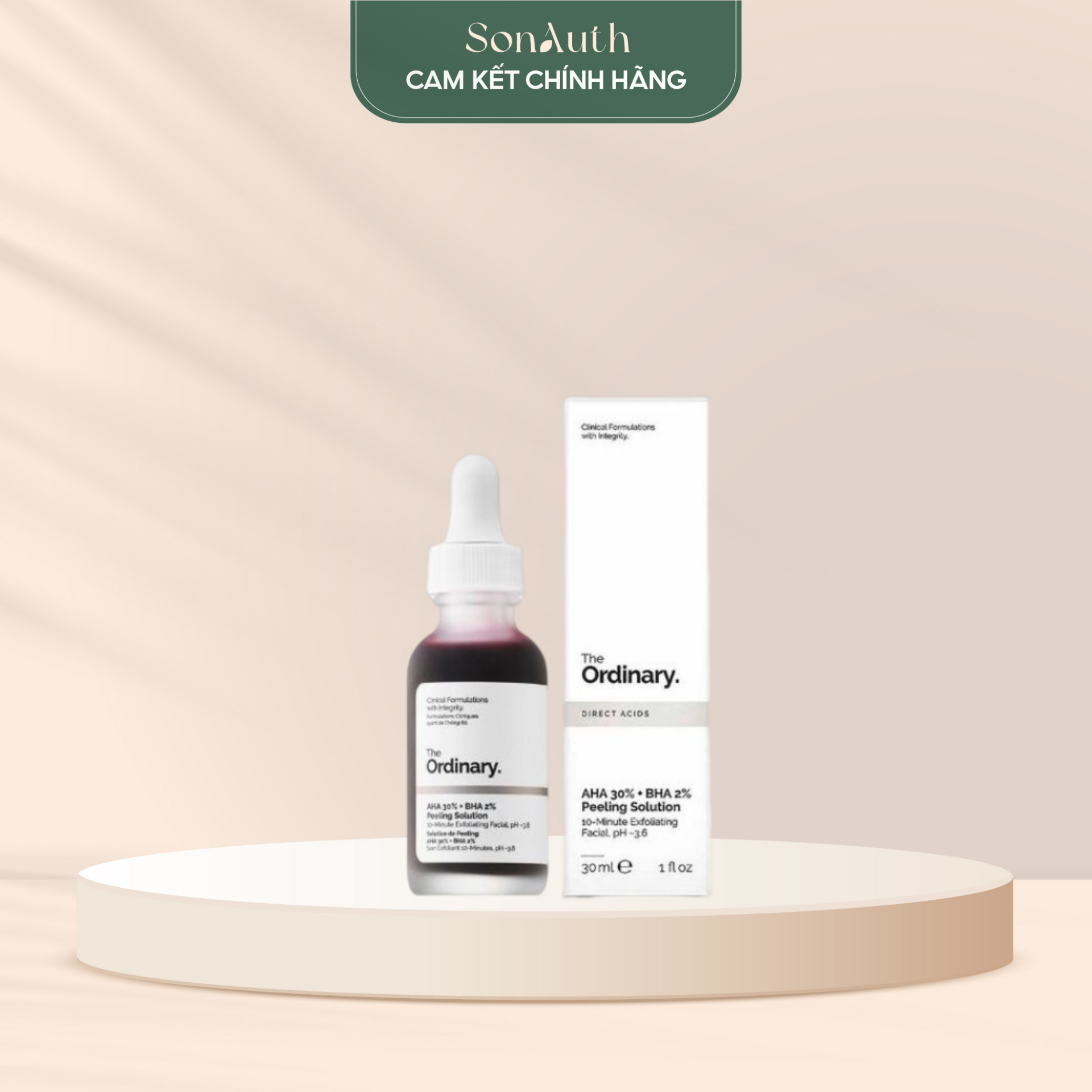 Tẩy da chết hoá học the ordinary aha 30% + bha 2% peeling solution 30ml