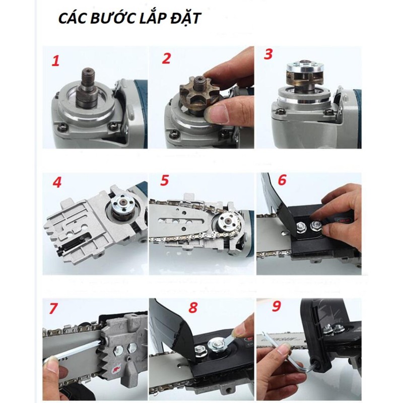 Lưỡi Cưa Xích Gắn Máy Mài Cầm Tay