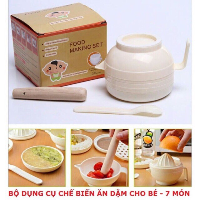 Bộ chế biến ăn dặm cho bé 8 món