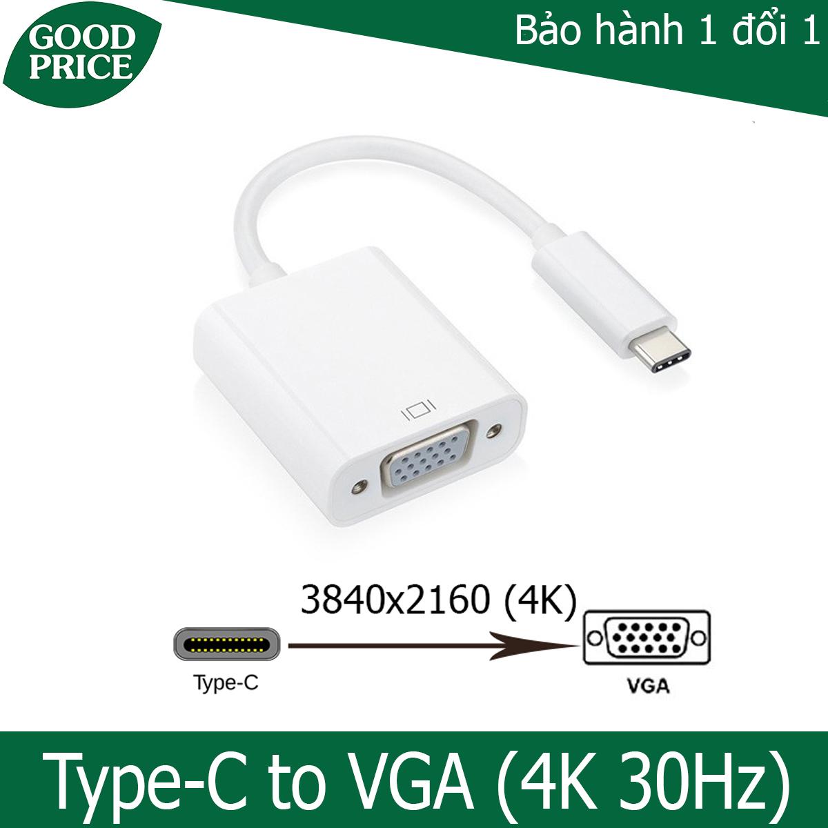 Cáp chuyển type-c ra vga, type-c to vga, usb c ra vga