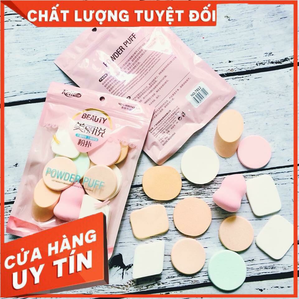 Set 13 Bông Mút Trang Điểm KELI Siêu Mềm Mịn