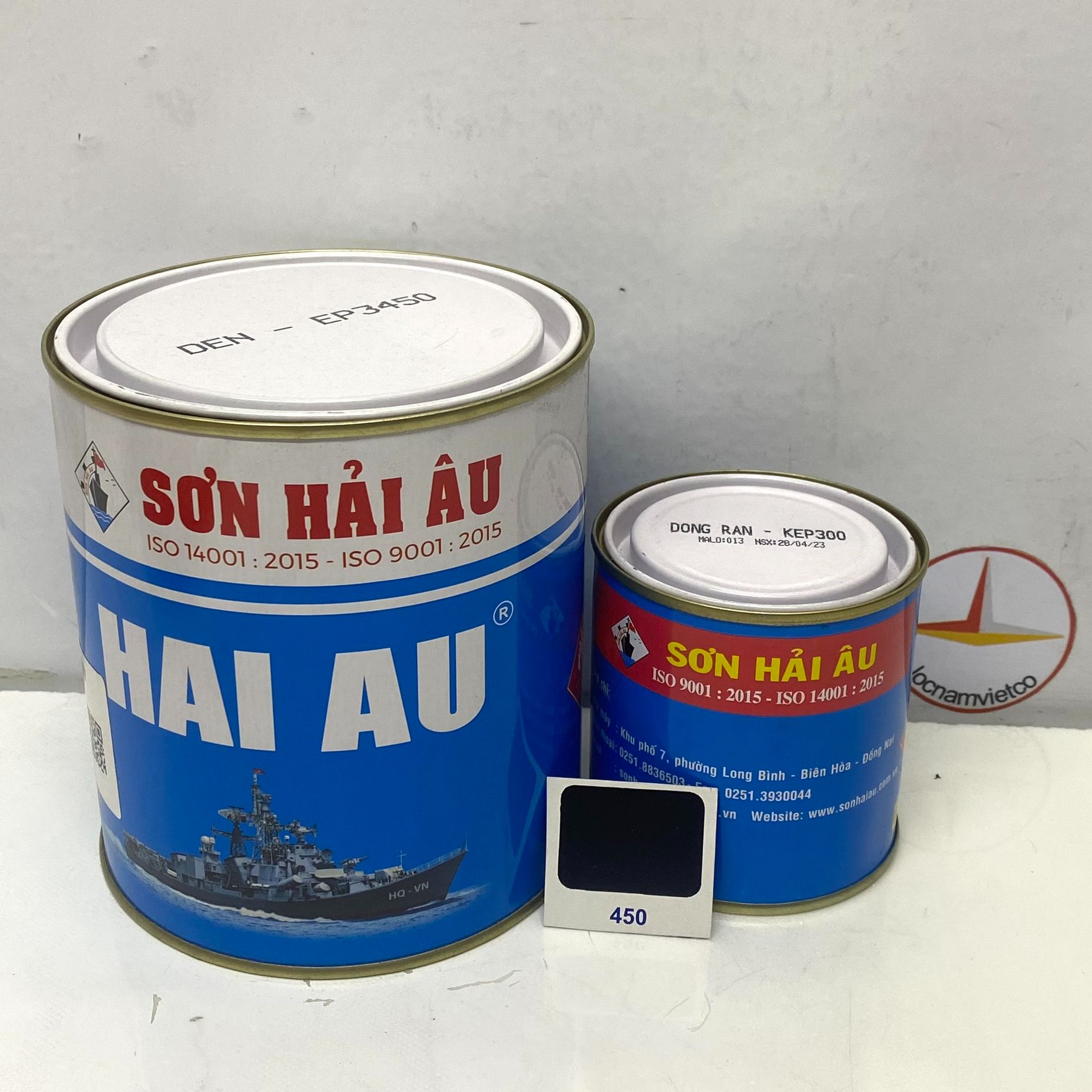 Sơn epoxy hải âu màu đen ep 450 1l/bộ