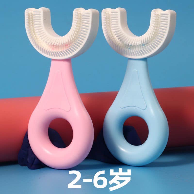 BÀN CHẢI SILICON SIÊU MỀM CHO BÉ-Bàn Chải Đánh Răng Bàn Chải Mềm Hình Chữ U, é-Bàn chải đáng răng trẻ em