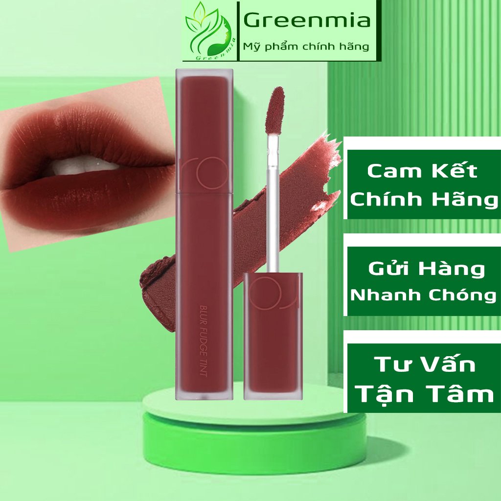 Son Romand Kem Lì Vỏ Vuông Blur Fudge Tint Màu 04 Radwood Nâu Gỗ Trầm Ấm 5g [CHÍNH HÃNG CHECK HIDDENTAG]