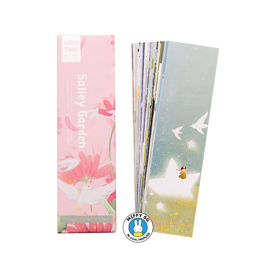 [HCM]Hộp 30 bookmark giấy SALLEY GARDEN
