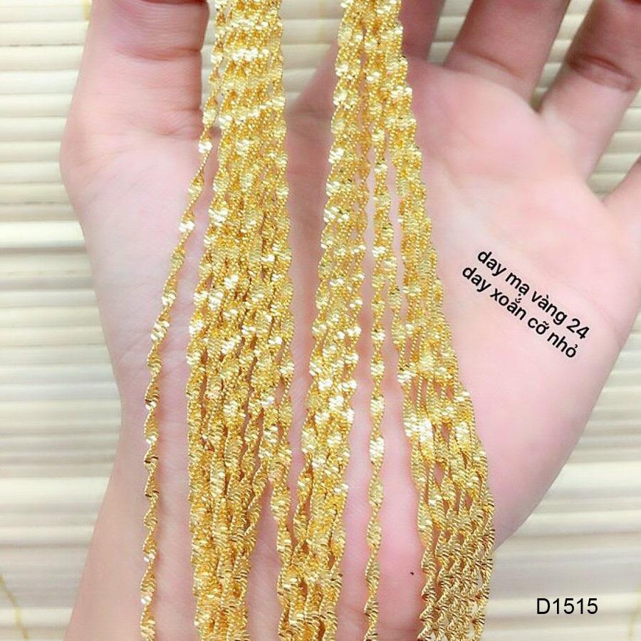 Dây chuyền nữ dạng xoắn mạ màu vàng 24k D4420