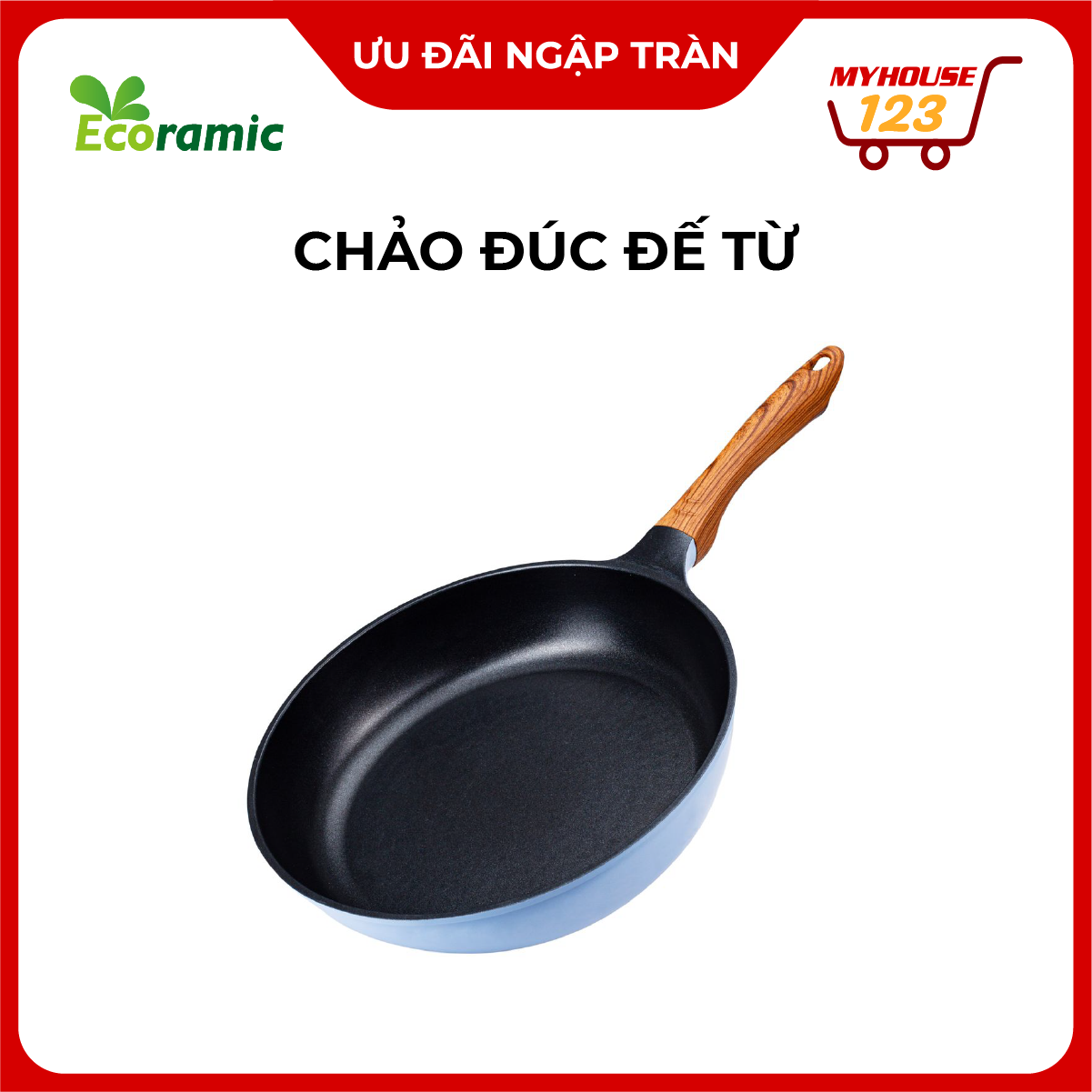 ECORAMIC - Chảo đúc đế từ