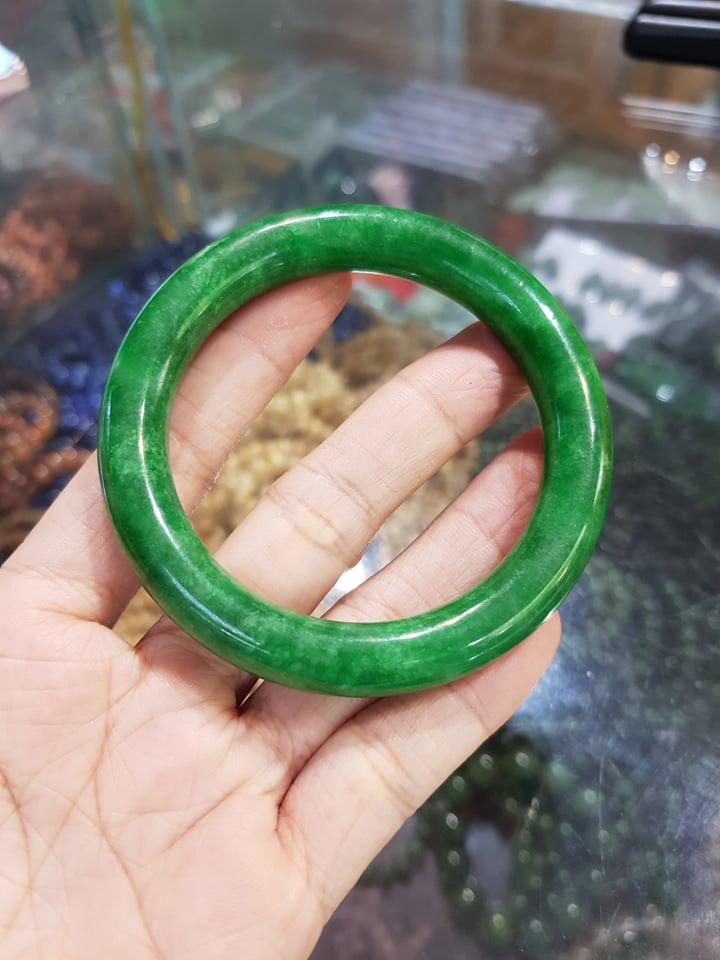 Vòng Tay Đá Ngọc Cẩm Thạch Xanh