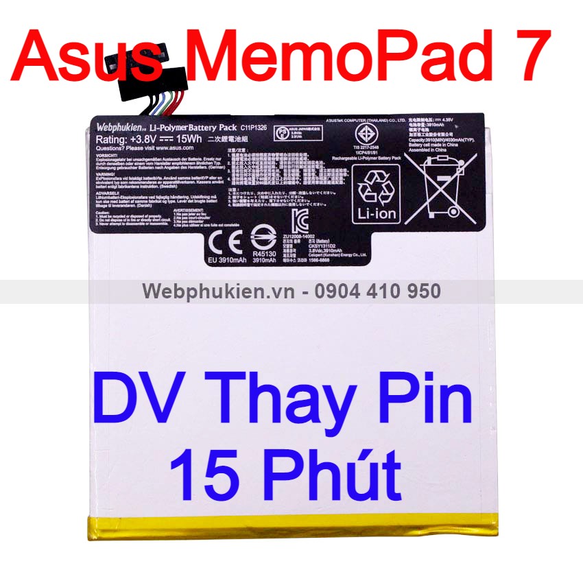 Pin Scud cho Asus MemoPad 7 ME176C