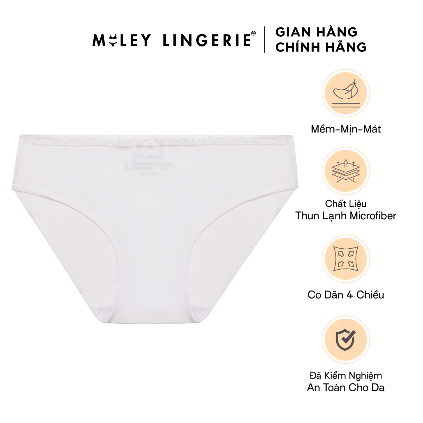 Women's Panties Cold Elastic Lace Border MILEY LINGERIE BMS