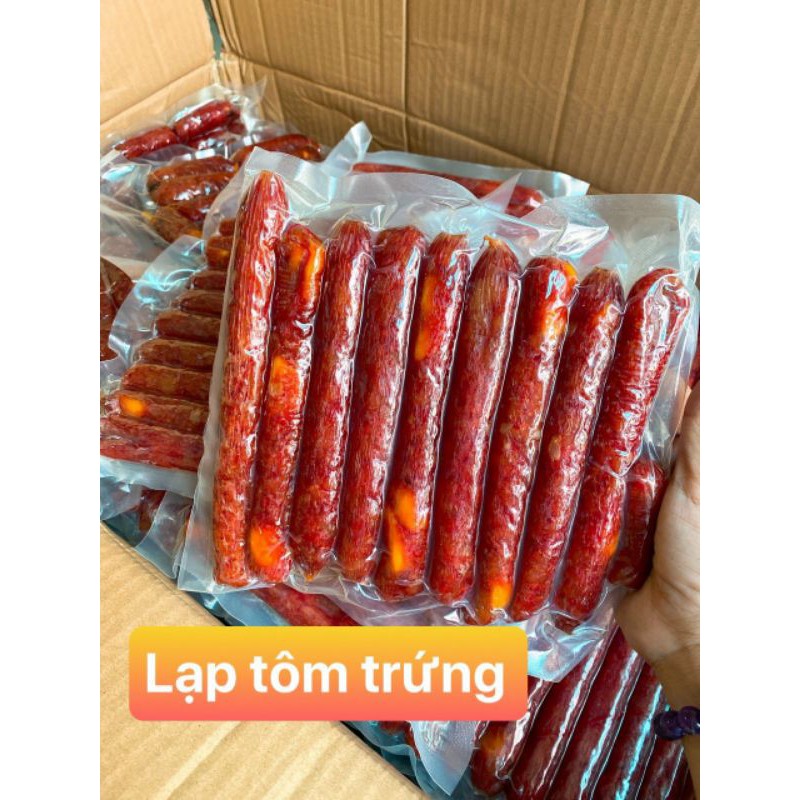 Lạp xưởng tươi nhà làm-lạp tôm trứng muối-500g