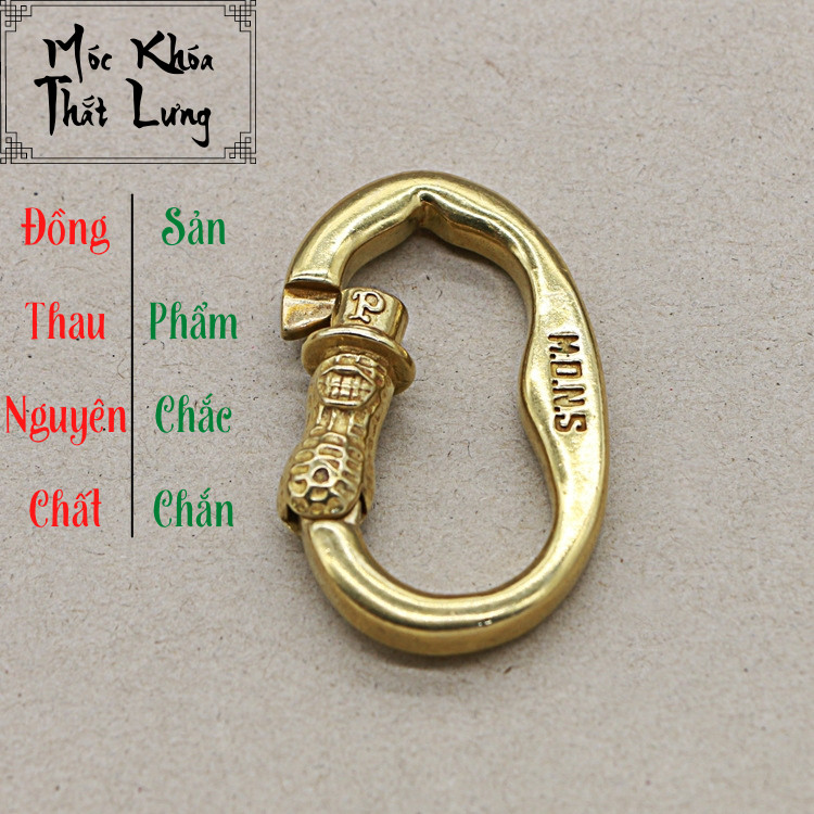 Móc Đồng Thau Treo Thắt Lưng Hạt Đậu