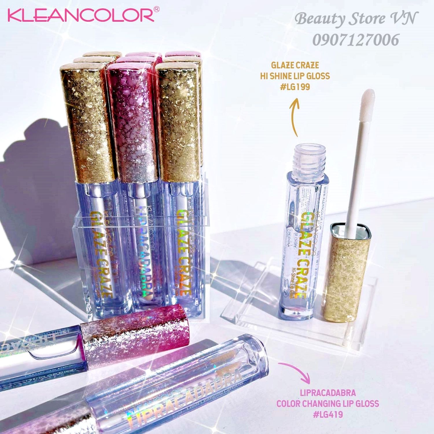 Son Bóng Không Màu Biến Son Lì Thành Son Bóng Kleancolor Clear Lipgloss
